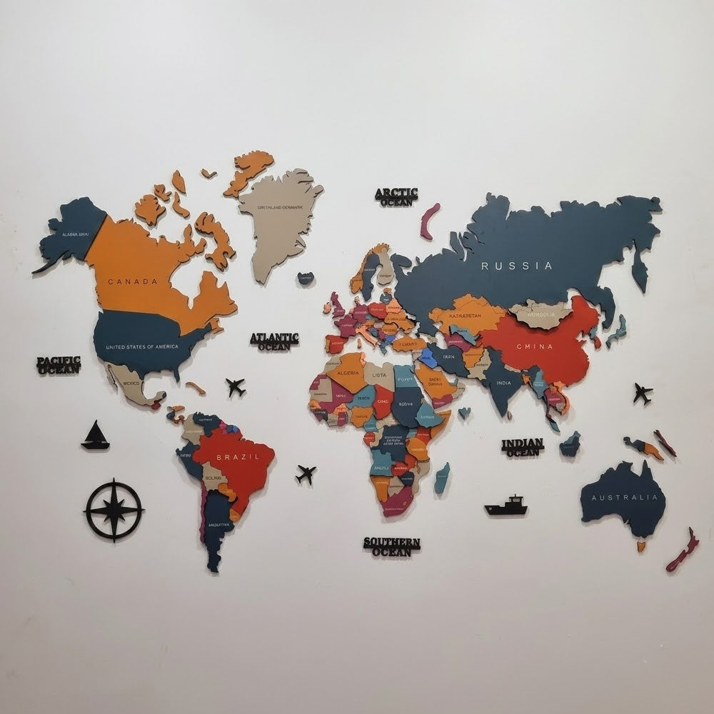 Acrylic World Map
