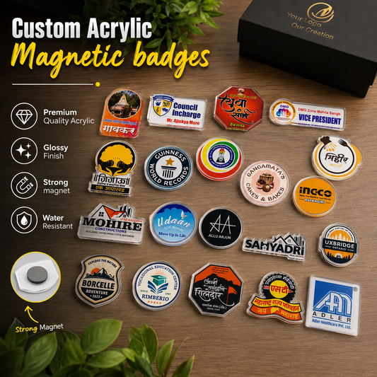 Customized Acrylic Magnetic Badge