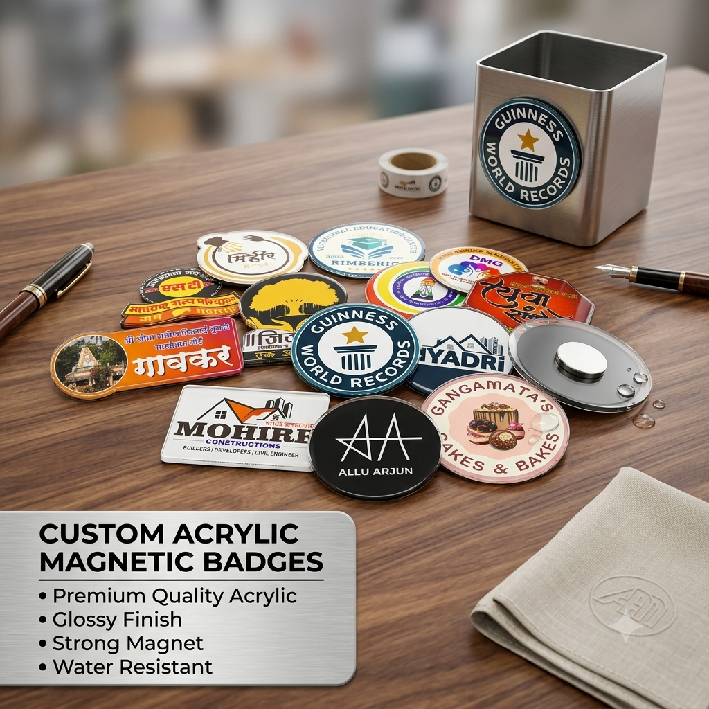 Customized Acrylic Magnetic Badge