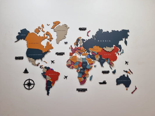 Acrylic World Map