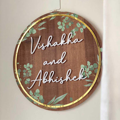 Wooden Finish Name Plate