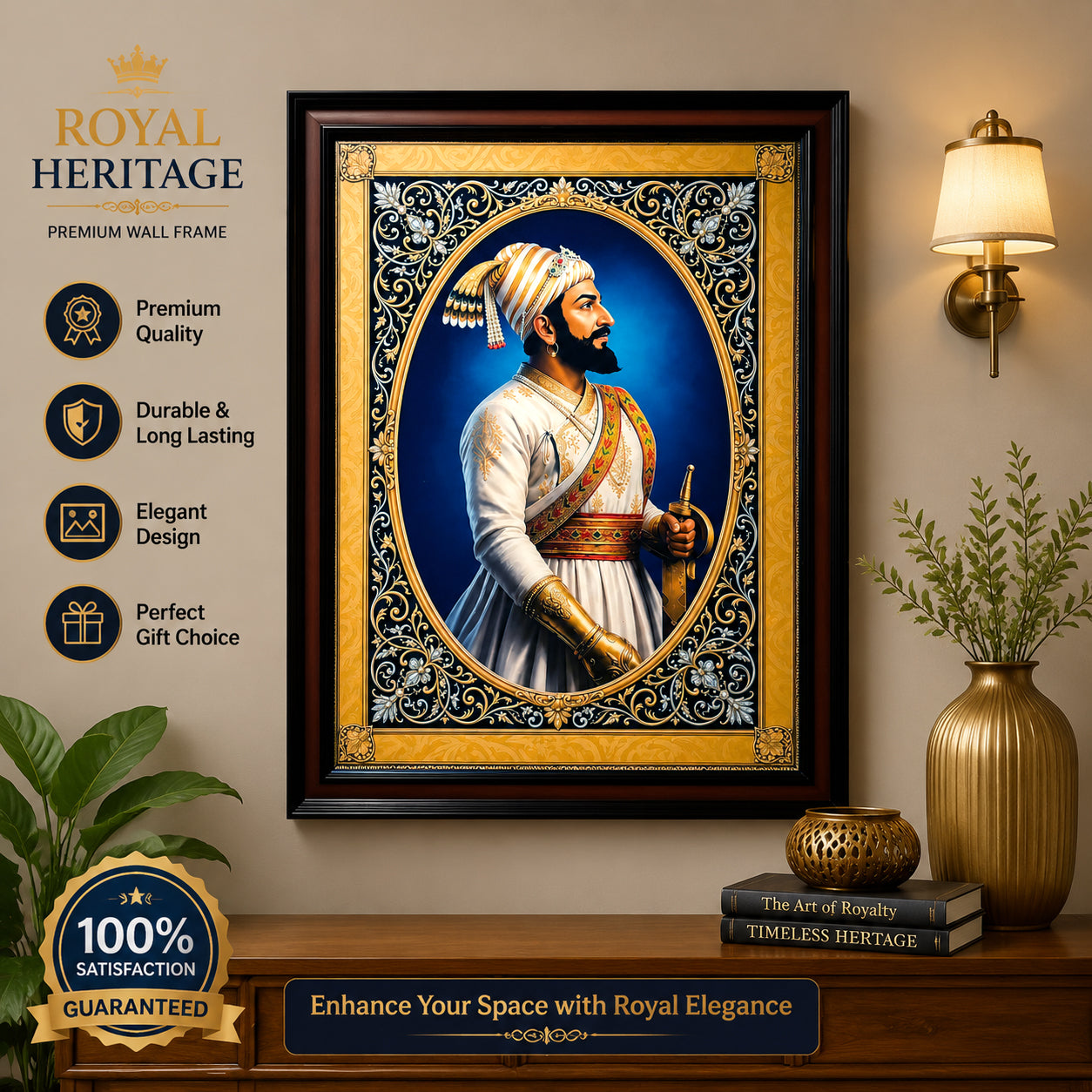 Shivaji Maharaj Premium Wall frame