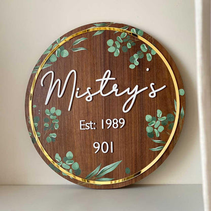 Wooden Finish Name Plate