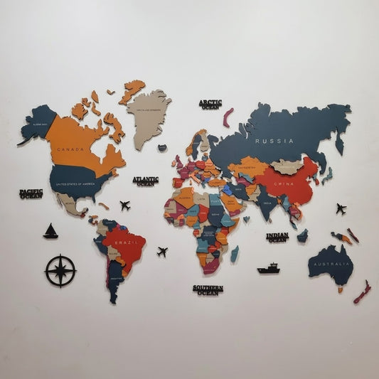 Acrylic World Map